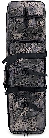 Alephnull Fodero Fucile da Caccia Custodia Fucile 120/100 / 85 cm Borsa per armi lunghe Custodia tattica Armi lunghe Zaino per fucile Custodia morbida per fucile (Pitone Nero, L)