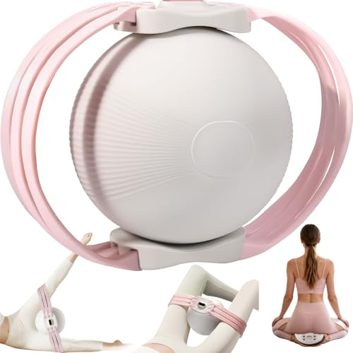 Leg Shaping Ball - 30LBS Adjustable Tension Thigh Master & Kegel Pelvic Floor Trainer with Resistance Band for Inner Thigh Exerciser, Yoga Pilates, Postpartum Recovery, Glute Leg Arm Home Gym Workout