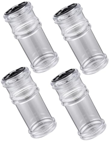 VICASKY Saliera e Pepiera Set 4 Pezzi in Plastica Trasparente, Contenitori Per Condimenti Da Cucina Domestica e Ristoranti, Spargisale Pratici e Facili Da Pulire, Dimensioni Medie