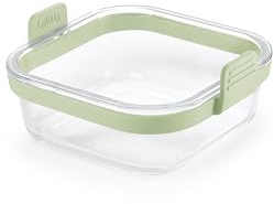 Lékué Plat en verre carré transparent pour friteuse à air