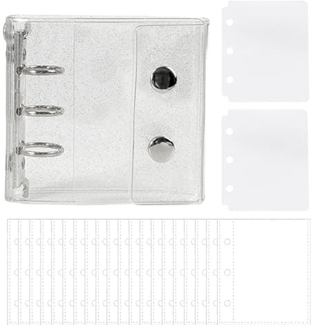 Transparent papperspärm | fotosamlingsbok, kortsamlingsalbum, för kort kvitton, små tillbehör, skola, kontor, studenter, professionella lärare