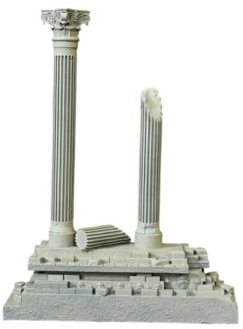 AlluraPet Roman Column Aquarium Ornament Realistic Resin Fish Tank Decoration Mini Small Medium Size 185mm- Set B