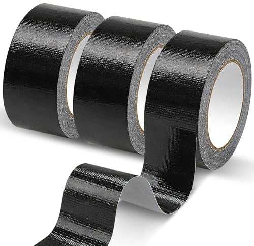 Gudui Black Duct Tape Heavy Duty Gaffer Tape Waterproof, 50mm x 40m | Strong Adhesive Gaffa Tape for Repairing Fastening Reinforcement Indoor Outdoor