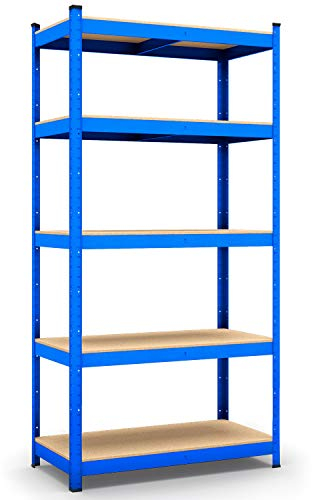 Panorama24 Lagerregal blau belastbar bis 875kg - Maße: 200 x 100 x 60 cm, Regal Kellerregal Steckregal Werkstattregal Schwerlastregal