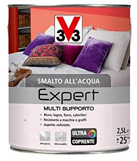 V33 Smalto Multisupporto all'Acqua Linea Expert Colore Bianco 500 ML