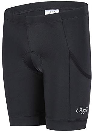LPATTERN Kinder Radsport Bekleidung- Jungen/Mädchen Fahrrad Trikot-Set(Trikot Kurzarm+ Radhose)/ Radtrikot Kurzarm/Radhose Kurz, Schwarz(Fahrradhose), Gr. 140/146(Herstellergröße: 2X)