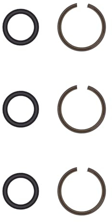 TOOLGUY REPUBLIC 3/8 Impact Retaining Ring Clip with O-Ring fits Milwaukee Type Wrenches (3 Sets)