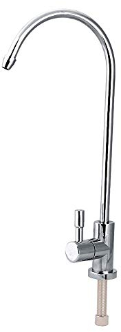 Nikou 1/4 '' Edelstahl Spüle Wasserhahn Chrom Umkehrosmose RO Trinkwasserfilter Umkehrosmose Wasserhahn Gans Hals Küchenarmatur Spültischbatterie Umkehrosmosegeräte Wasserfiltersysteme