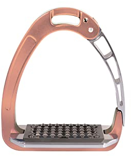 Acavallo Arena Aluplus Junior Steigbügel Sicherheitssteigbügel mit seitlichem Öffnungsmechanismus, Farbe:Rose