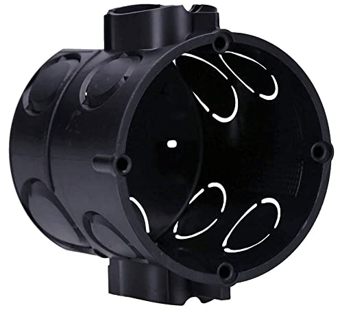 Voxura Unterputz-Gerätedose Schalterdose Verbindungsdose mit Stutzen Ø 60mm 62mm Tiefe tief UP M25 schwarz 75 Stück