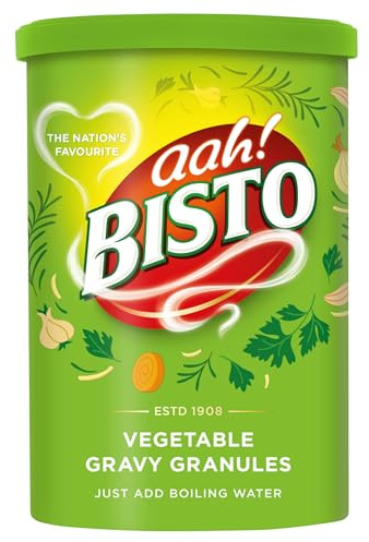 Bisto Vegetable Gravy Granules, 190 g Drum (1-Pack) | Vegetarian Gravy, Easy to Use, Perfect for Roast Dinners & Versatile Meals