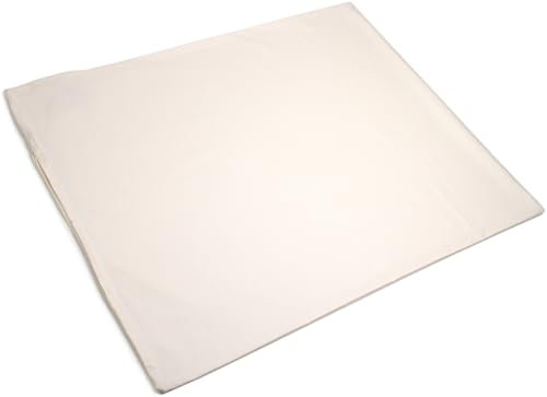 GIRAFFENLAND Organic Percale Ticking 60 x 50 cm, Natural, Classic, Plain Colour, with Zip. Ideal for Filling Pillows - Inlet = Empty Cushion Cover 60 x 50 cm