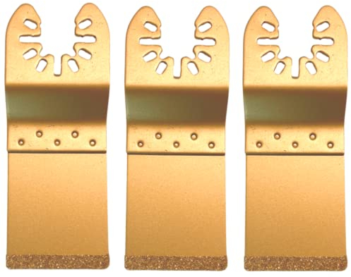 3 Stück – 35 mm Hartmetall-Endschnitt-Multifunktionswerkzeug-Klingen für Ziegel, Gips und Fugenentfernung, Sägen-Set, kompatibel mit Dremel Fein Multimaster Makita usw. oszillierend