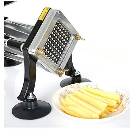 Potato Chipper Commercial Quality French Fry Cutter Potato Chipper, French Fry Cutter, Potato Chopper Cutter Super Stainless Steel Sharp Blades and Non-Slip Feet Chip Cutter (Size : 10mm)