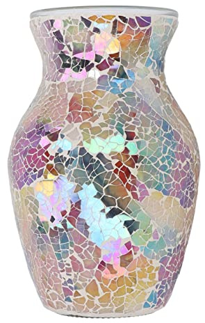 Färgglad Blomvas i Glas Crackle Glasvas Vas i Europeisk Stil Unik Vas Dekorativ Vas för Hembord Mittdekor Dekor