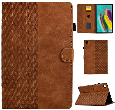 CASAFUNY Hülle für Samsung Galaxy Tab S5e 10,5 Zoll 2019, PU Leder Tablette Schützhülle für SM-T720/T725 Multi-Winkel Ständer Cover Case mit Auto Schlaf/Wach für Galaxy Tab S5e Tablette, Braun