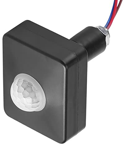 YWBL-WH Sensore di Movimento, Sensore PIR Nuovo Stile Mini Interruttore PIR Nero Rilevatore di Movimento a Infrarossi Sensore di Illuminazione Interruttore da Parete per Marciapiede,