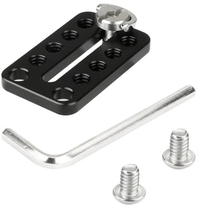 NovelGoal Obere Käseplatte mit 6,35 mm (1/4 Zoll) 20 Gewindelöchern, anwendbare Kamera-Käseplatte, untere Montageplatte für Kamerakäfig, Zubehör