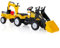 COSTWAY Trettraktor, Kinder Traktor mit Abnehmbarer Anhänger & Grabschaufel, Baggerlader bis 35 kg belastbar, Sitzbagger für Kinder von 3-6 Jahre (Gelb)