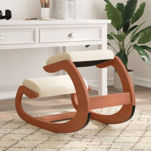 INLIFE Kniestuhl Creme 55x84x55 cm Birkensperrholz,9,6 KG,110333