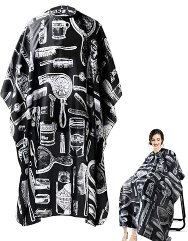 JJiaoLinin Hair Cutting Gown Barber Cape, Haircut Apron Hair Cutting Barber Hairdressing Cape Hairdressing Cape for Salons Barbers and Hairdressers