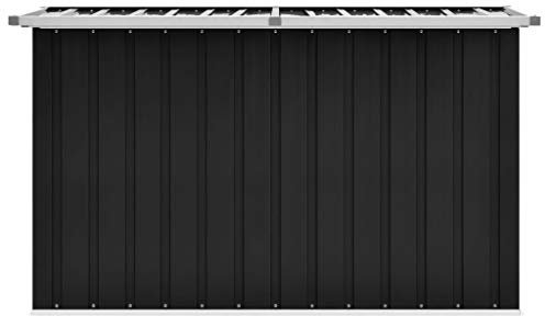 Willood Gartenbox Auflagenbox Kissenbox Aufbewahrungsbox Truhe Box Gartenmöbel Gartenkasten Gartentruhe Werkzeugkasten Anthrazit 149 * 99 * 93