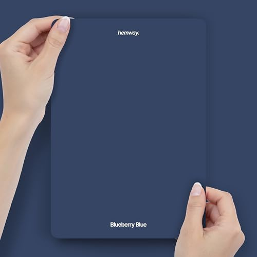Hemway Blueberry Blue Peel & Stick Sample Chalk Paint | A5 Accurate Colour Swatch, Mess-Free Alternative to Paint Tester Pots, Easy To Use, Eco-friendly, for Interior Furniture & Walls