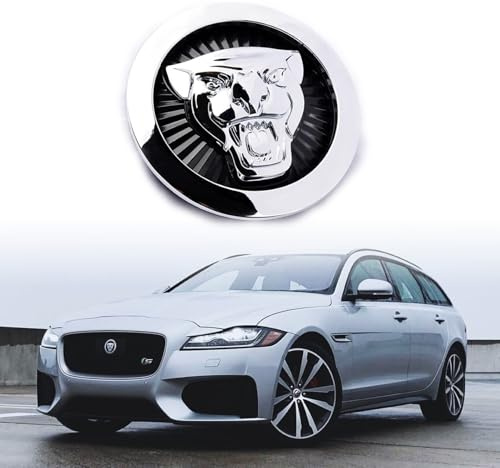 AULPEE Emblem für Kühlergrill vorne, 8,6 cm, Autoabzeichen, Zubehör, schwarz/Chrom