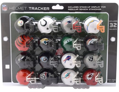 Riddell 32-teiliges NFL-Helm-Tracker-Set – Gumball-Größe Helme – alle aktuellen NFL-Logos – Neues 2024-Set