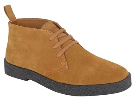 Roamers Mens Leather Desert Boots | Real Suede, Leather Lined