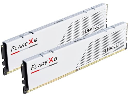 G.SKILL Flare X5 Series DDR5 RAM (AMD EXPO) 32 GB (2 x 16 GB) hasta 6000 MT/s CL28-36-36-96 1.40 V Memoria de computadora de escritorio U-DIMM - Blanco mate (F5-6000J2836G16GX2-FX5W)