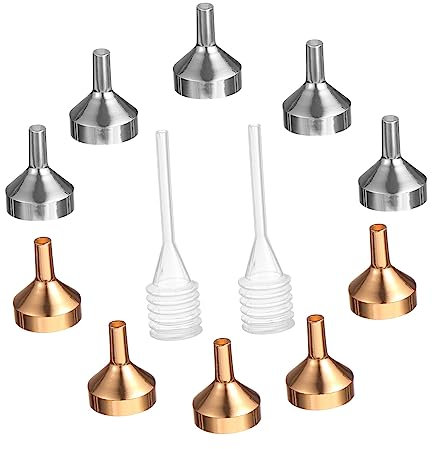 HOLIDYOYO 12pezzi Mini Funnel Con Pipette Per Riempire Bottiglie Di Profumo Facile Trasferimento Pratico Per Feste e Uso Quotidiano