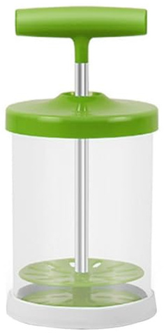 Manual Whipping Cream Dispenser Handheld DIY Universal-Mixer Cream Whipper Maker with Silicone Grip, for Salad Dressings Frothy Drinks Milk Frother Foam Maker(Green)