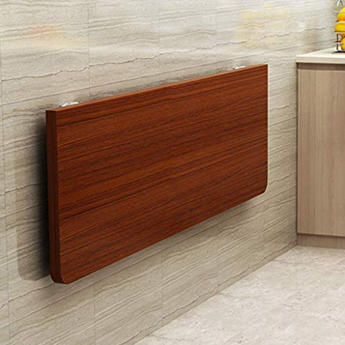 JYBNBBE Mesa Plegable de Pared Que Ahorra Espacio para Estudio, Dormitorio, baño o balcón. Color Nogal, 60 x 50 cm .,Teak Color-70 * 40cm/28 * 16in