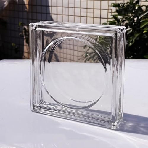 Artiz Transparente Quadratische Hohlglasbausteine Schalldämmende Und Wärmedämmende Kristallsteine Einsatz In Restauranttrennwänden, Badezimmern Und Anderen Baubereichen.(Clear - B,6PCS)
