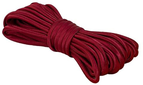 5 Meters Satin Cord Red 5MM Wide Satin Cord for Sewing weaving Top Dressmaking