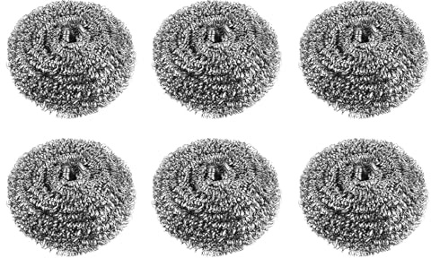 6 PcsKettle Descaler Balls, Kettle Limescale Remover Balls, Reusable Stainless Steel Kettle Limescale Descalers Wire Ball Cleaning Ball for Home Kitchen Restaurants Camping
