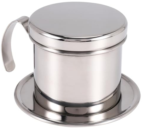 FutureHight Vietnamesischer Kaffee Filter Tragbare Presse Maker Wiederverwendbare Phin Infuser Sieb Kaffee Tropf BrüHer Manueller für Zuhause, Büro, Restaurant