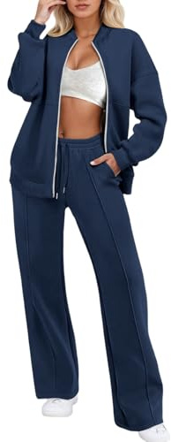 Ensemble Femme Survêtement Ensmeble Jogging Chic Et Elegant Survêtements Grande Taille Pantalon Survetement Hiver Polaire De Sport Tenue Large 2 Pièces Tenues Vêtements D'automne Pour Femmes Haut,XXL