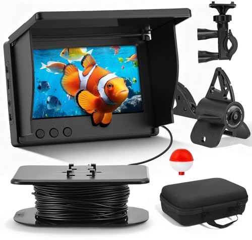 Tragbarer Fishfinder mit Unterwasserkamera - 4.3 IPS Display & 30m Kabel - Weitwinkel Nachtsicht IP67 Wasserdicht - 5000mAh Akku für Meer See Fluss Eisfischen