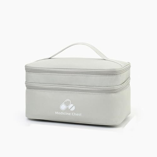 Trousse de Secours Vide, Trousse de Premiers Soins, Étanche Sac de Médecine Portable, Sac d'urgence de Grande Capacité,Sac de Premiers Secours Compact et léger(Gris)