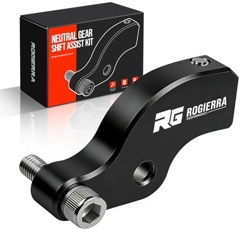 Rogierra Neutral Gear Shift Assist Kit - CNC M8 EZ Shift Lever Compatible with 2018-2025 Touring (Electra Glide/Road Glide/Tri Glide) & Softail (Fat Boy 114) Motorcycles - Easy Neutral Finder Black