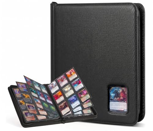 KORVORIA Classeur Toploader pour Cartes, 360 Porchettes Album Carte, 8.5 x 11 cm Album de Collection pour Cartes, Classeur Carte avec Fenêtre d’Affichage