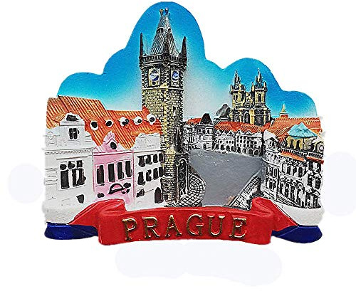 3D-Kühlschrankmagnet, Motiv: Rathaus von Prag, Tschechische Republik, Souvenir, Geschenk, Heim- und Küchendekoration, magnetischer Aufkleber, Tschechische Praha-Kühlschrank-Magnet-Kollektion