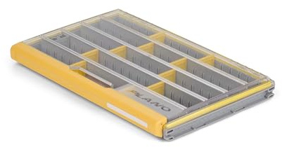 Plano Edge 3700 Boîte de rangement fine pour appâts et articles de pêche Transparent et jaune, Th