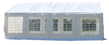 Carpa 8x4 m Impermeable para Eventos, Jardín y Bodas | Carpa impermeable con ventanas. Ideal para bodas, eventos, hostelería, jardines y celebraciones al aire libre.
