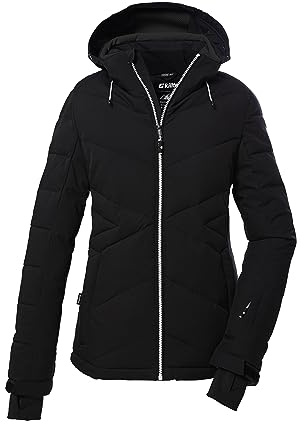 killtec Damen Skijacke/Steppjacke mit abzippbarer Kapuze und Schneefang KSW 90 WMN SKI QLTD JCKT, schwarz, 44, 39741-000