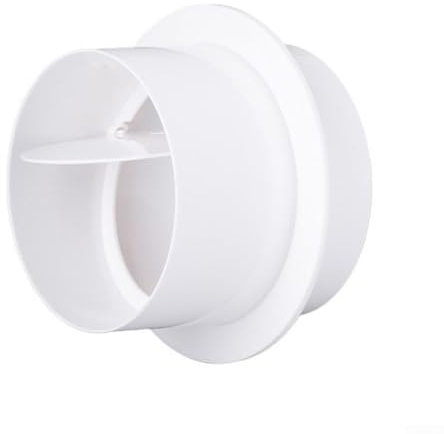 Clapet anti-retour en PVC pour salle de bain et cuisine, tuyau rond, extracteur d'air pour volet de salle de bain (200 mm)