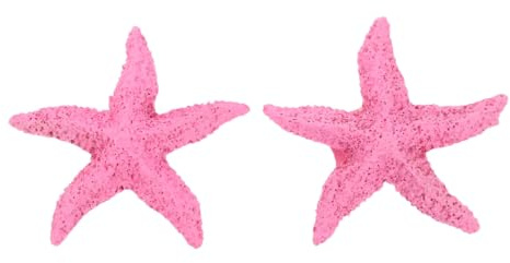 PRETYZOOM 2 Stück Aquarium Deko Fünf-Finger-Seestern Aus Harz Kleine Meerestiere Ornament Für Fischkanachlandschaft Und Wohnkultur 7X7X0.4 Zoll
