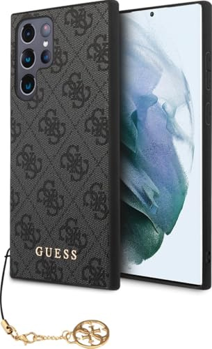 Guess GUHCS24LGF4GGR Hülle für S24 Ultra S928 Schwarz hardcase 4G Charms Collection